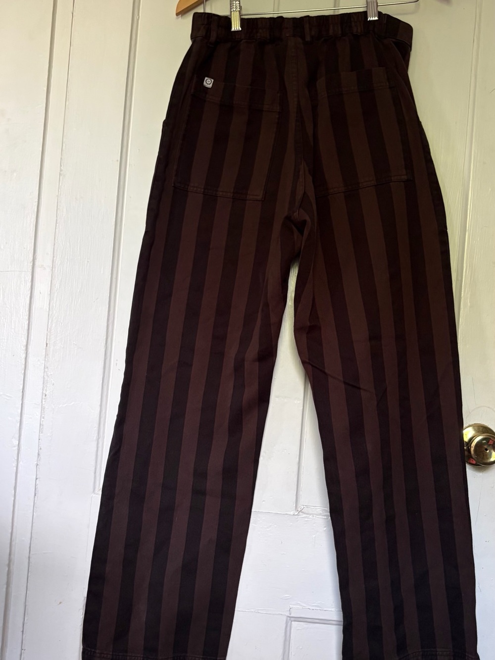 Big Bud Press Black and Brown Striped Straight-Leg Pants - Picture 9 of 13